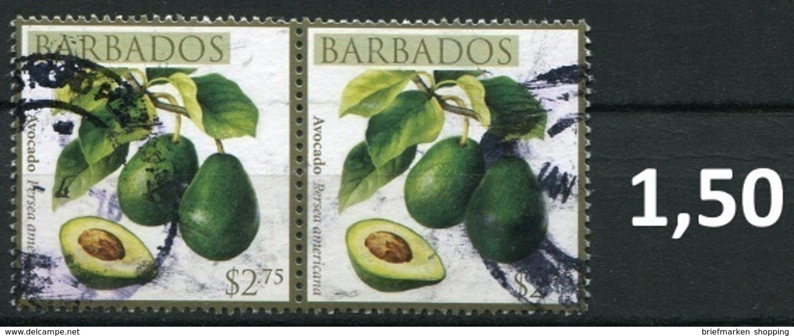 Barbados - Früchte / Fruits 2011 - 2,75 $ Im Paar / Pair - Oo Oblit. Used Gebruikt - Barbados (1966-...)