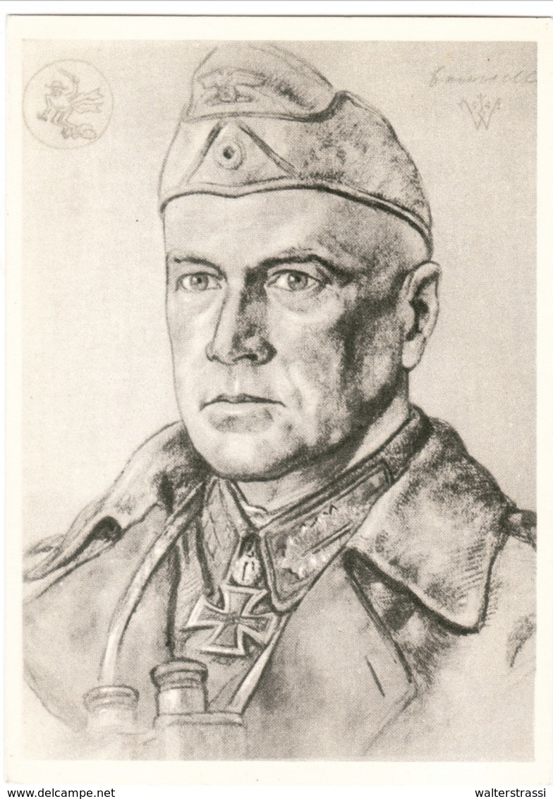 Propaganda Karte, W. WILLRICH : Generalleutnant CRÜWELL, E 19 - Guerra 1939-45