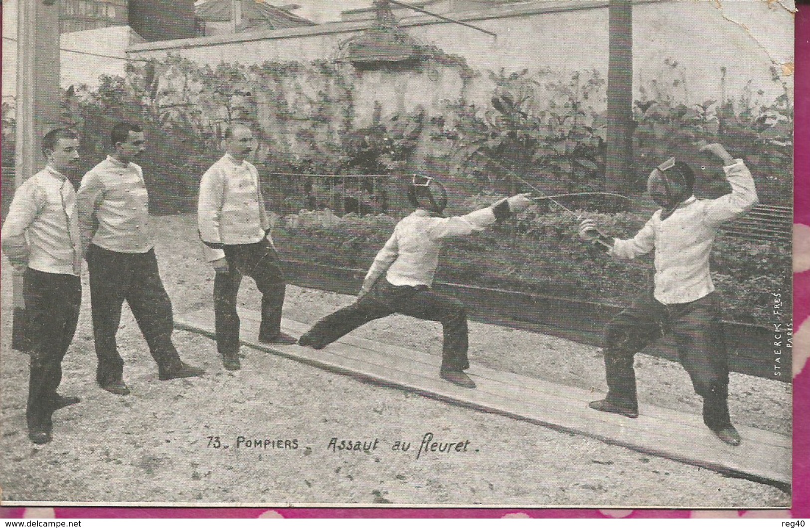 SPORTS  - ESCRIME - POMPIERS - Assaut Au Fleuret - Fencing