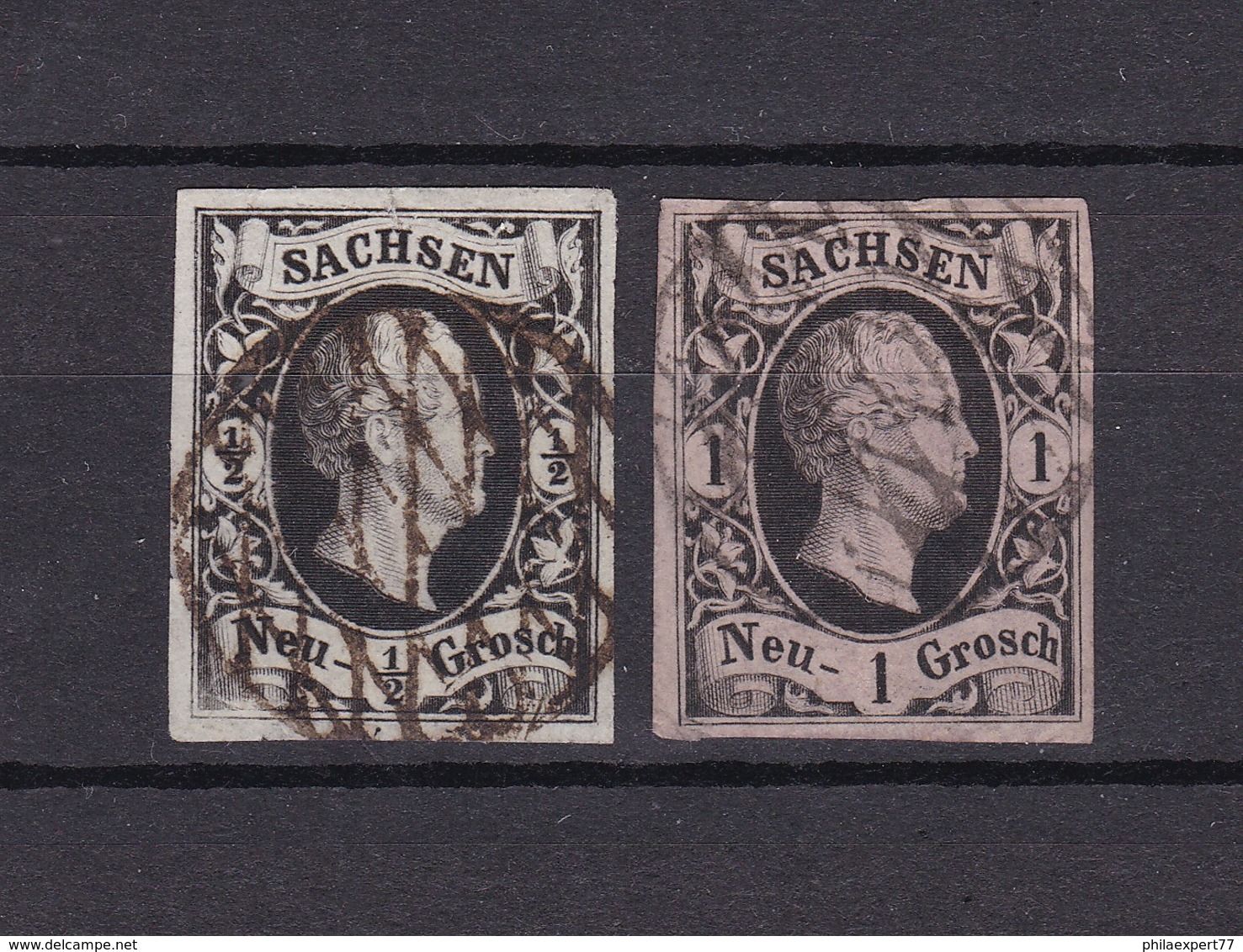 Sachsen - 1851/55 - Michel Nr. 3/4 - 30 Euro - Sachsen