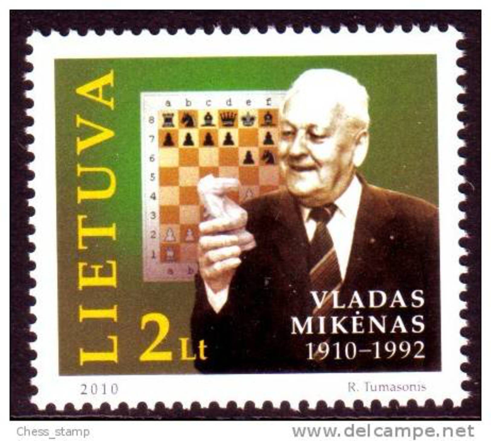 Lietuva Litauen - Schach Chess - 2010 - Vladui Mikenui - Schach