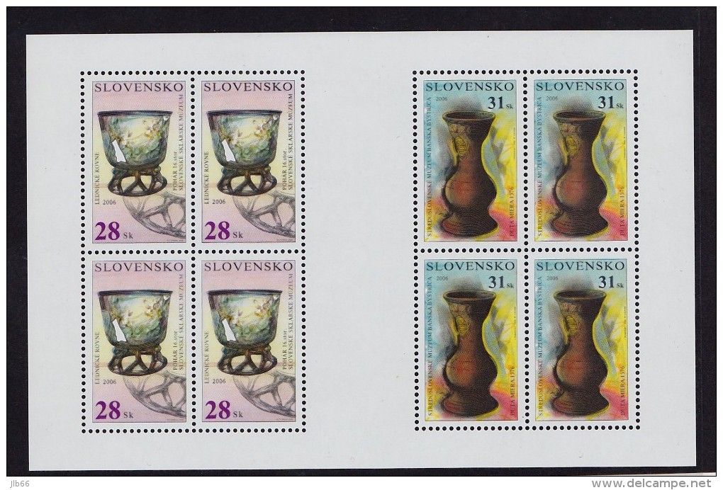 Bloc De 4X2 Timbres Verre , Vase En Cuivre 2006  YT 468/469 Neuf /  Sheet  2006 Mint Mi 540/541 - Blocs-feuillets