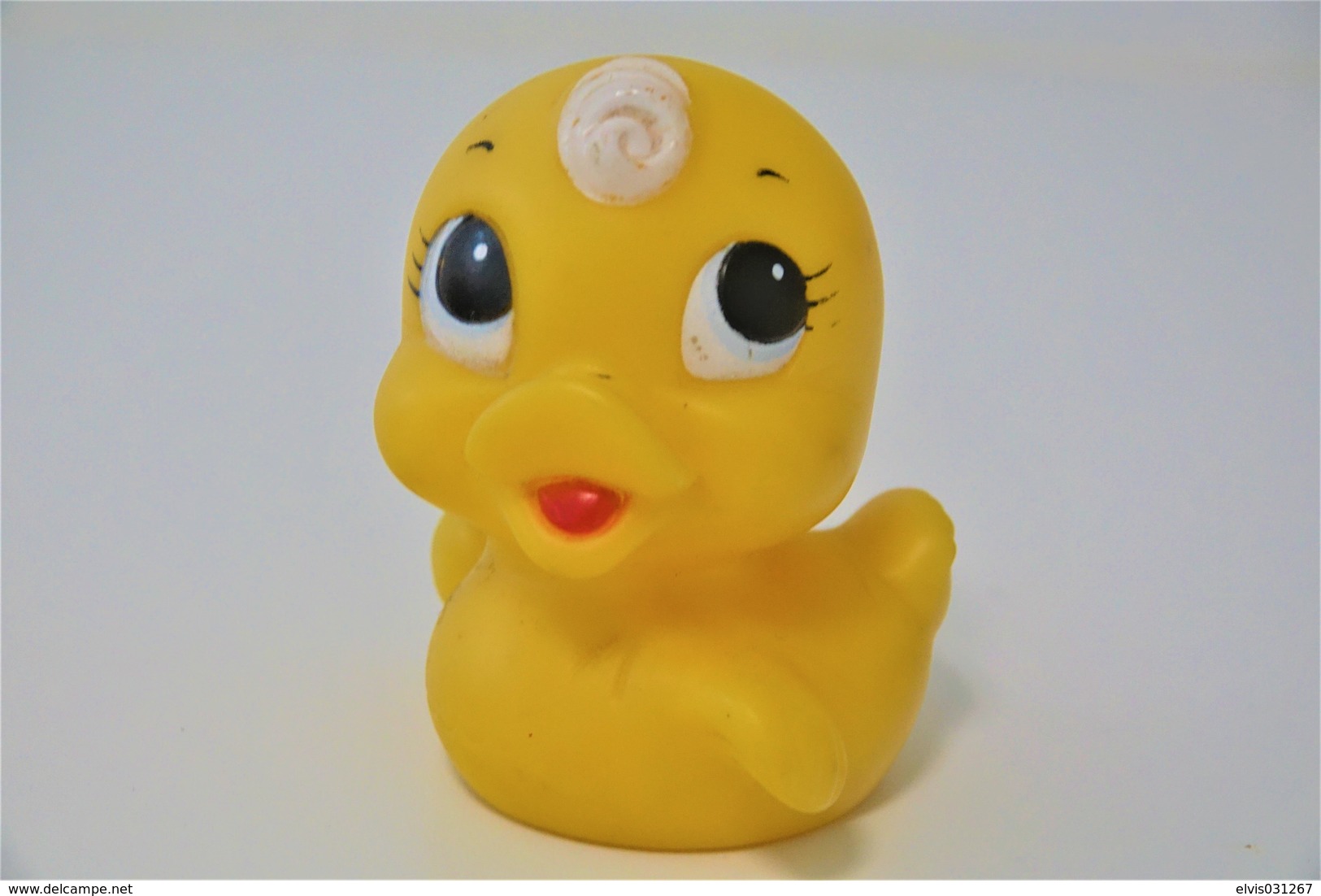 PIEPER POUET SQUEAKY: LEDRAPLASTIC CUTE DUCK EEND CANARD - L=10 - ***  - M DEP ELEPHANT ITALY  - Rubber - Vinyl - 1960's - Schtroumpfs