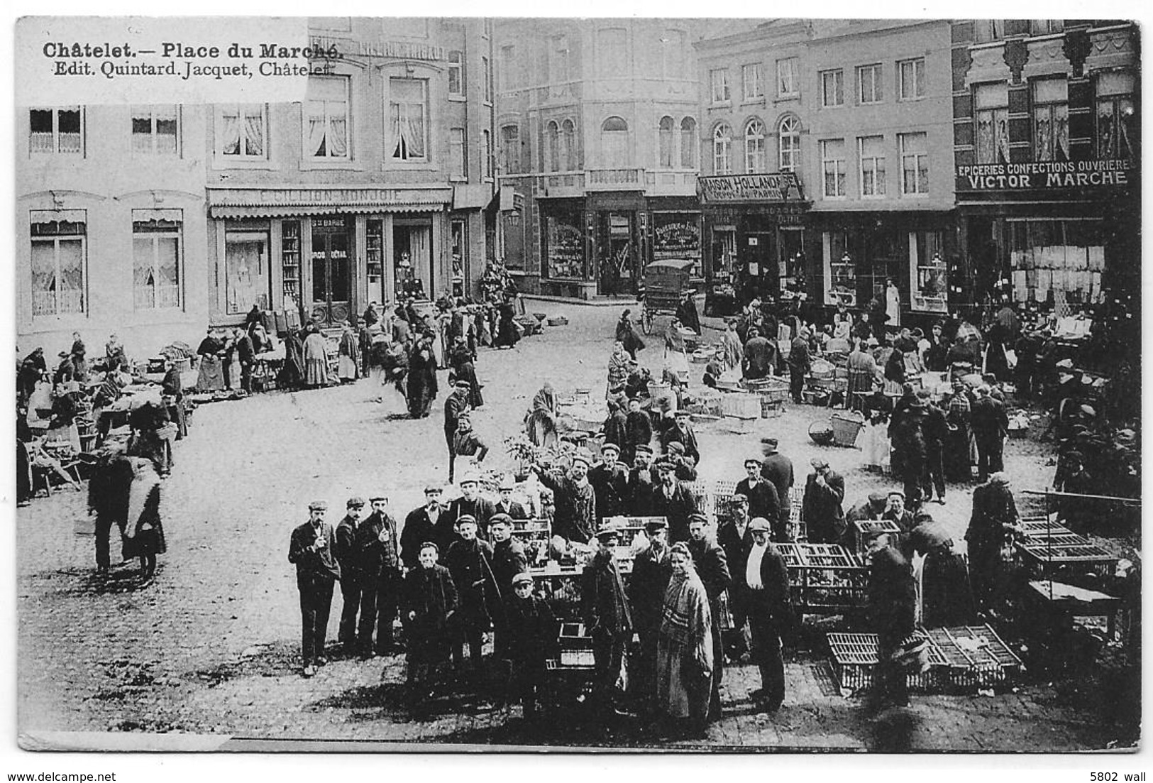 CHATELET : Place Du Marché - Très Belle Animation - 1913 - Châtelet