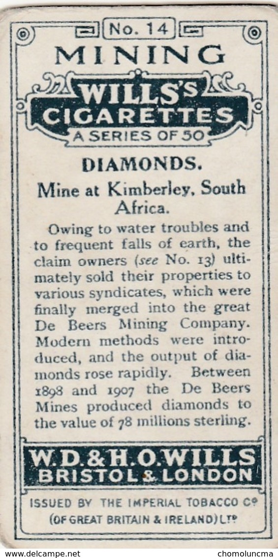 Puit De Mine Diamant Diamonds Kimberley South Africa Diamante Minas Cigarettes Big Hole Open Mine Shaft Mining Sinking - Wills