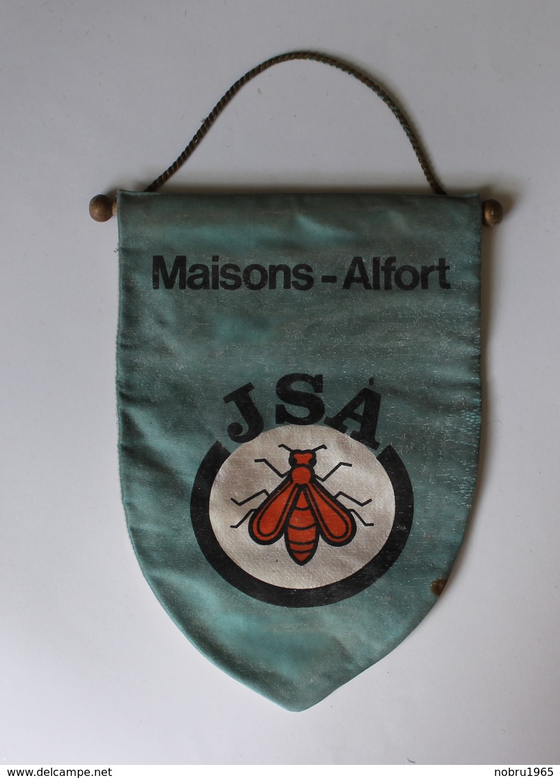 Ancien Fanion JSA . Jeunesse Sportive Alfort Tennis De Table , Ping-Pong  MAISONS ALFORT . Abeille Bee - Tennis Tavolo