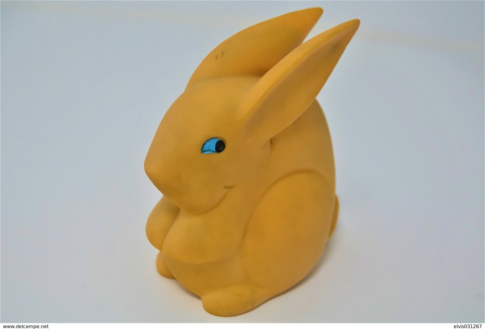 PIEPER POUET SQUEAKY: RUBBERTOYS BUNNY KONIJN LAPIN  - L=13 - ITALY - Rubber - Vinyl -1960's - Schtroumpfs