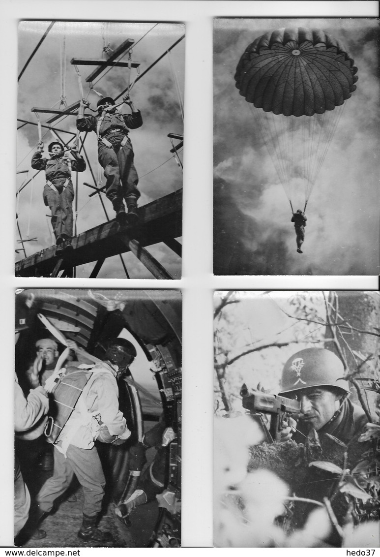 Thème Parachutisme / Aviation - Ensemble De 17 Cartes-photos - Parachutting