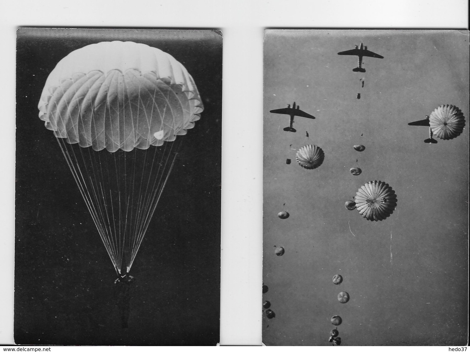 Thème Parachutisme / Aviation - Ensemble De 17 Cartes-photos - Parachutisme