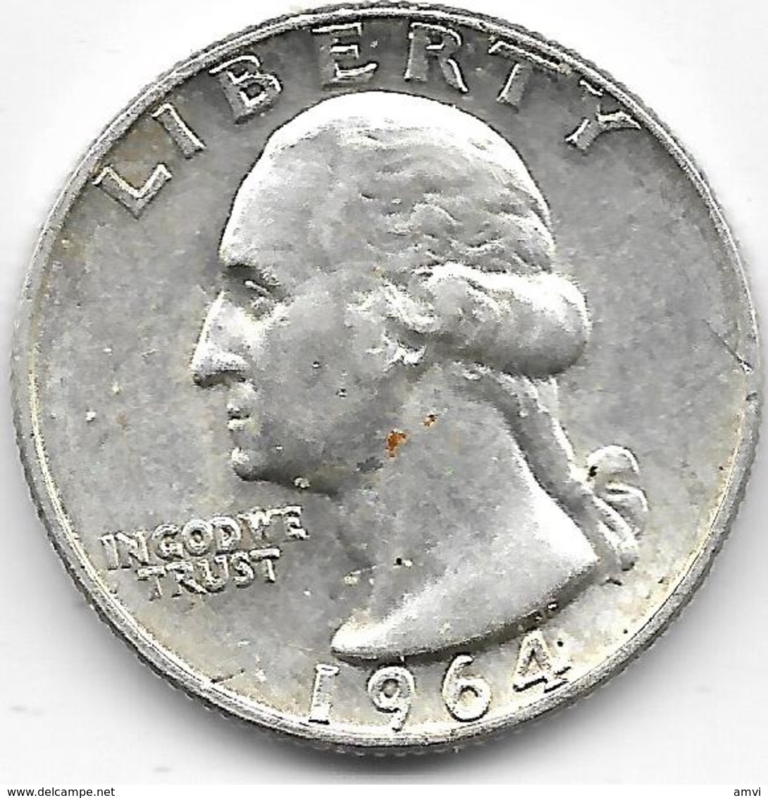 Vente Enchere Flash 24 H Mise à Prix 1 € - 5 Pièces 1/4 Quarter Dollar - Argent 1964 ( D) 1946 (D) 1964 1962 (D) 1943 (D - 1932-1998: Washington