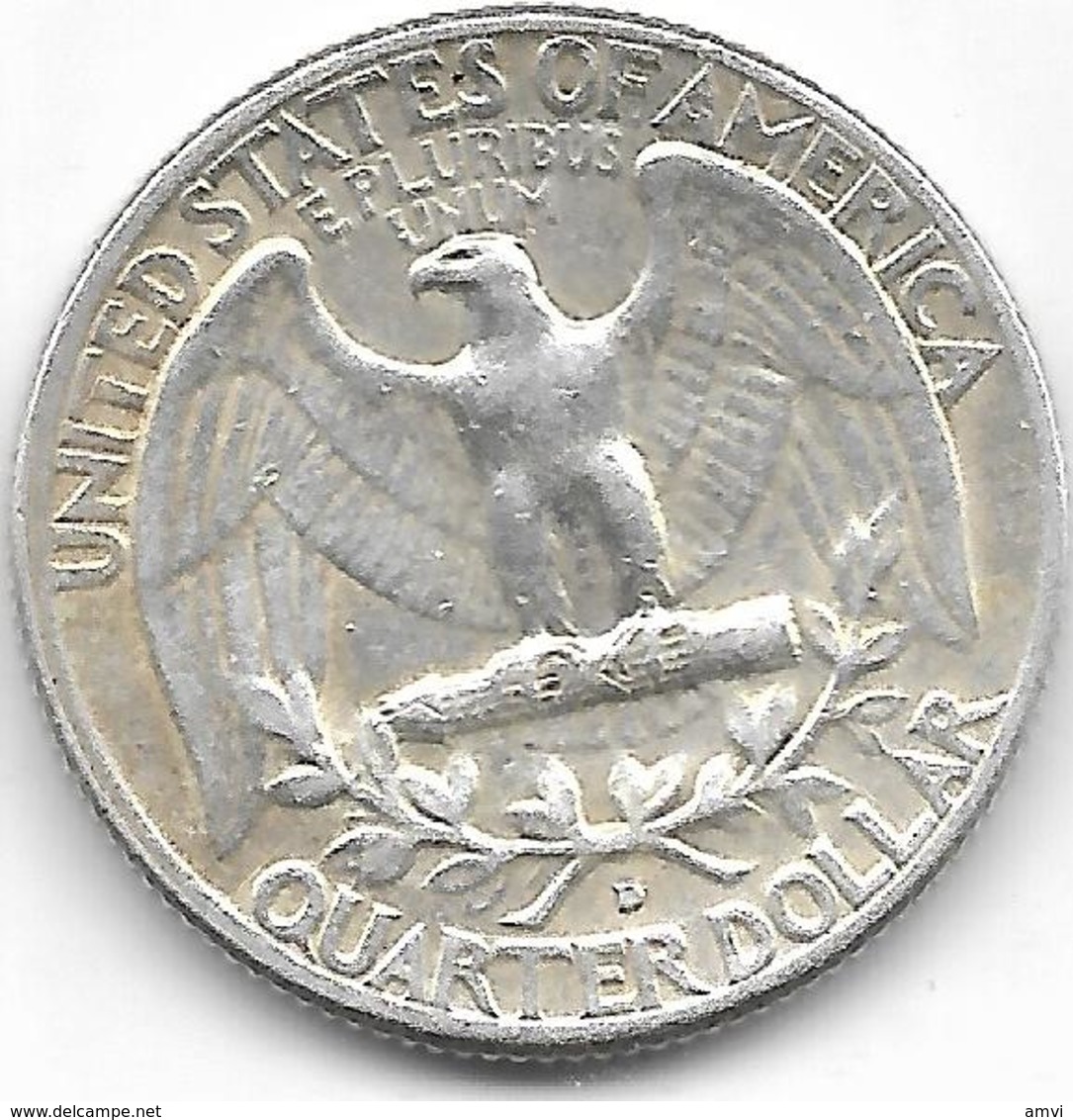 Vente enchere Flash 24 h mise à prix 1 € - 5 pièces 1/4 quarter Dollar - argent 1964 ( D) 1946 (D) 1964 1962 (D) 1943 (D