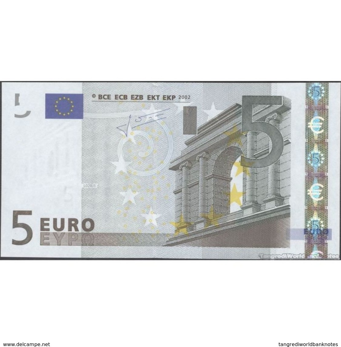 TWN - FRANCE 8U - 5 Euro 2003 Prefix U - Plate L028J1 - Signature: Trichet UNC - 5 Euro