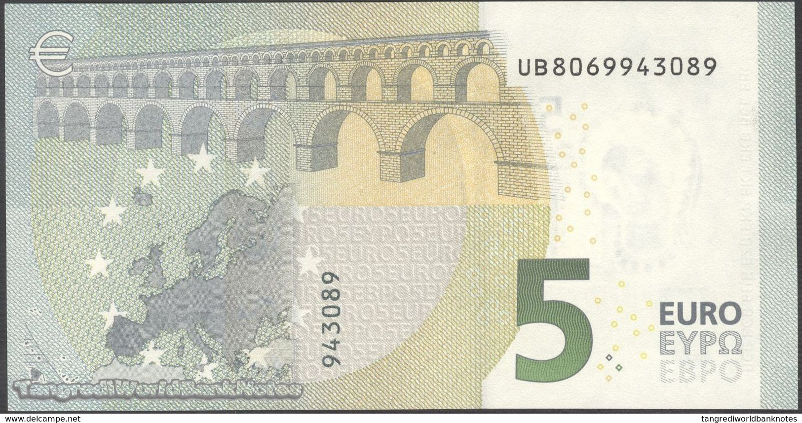 TWN - FRANCE 20U - 5 Euro 2013 Prefix UB - Plate U00312 - Signature: Draghi UNC - 5 Euro