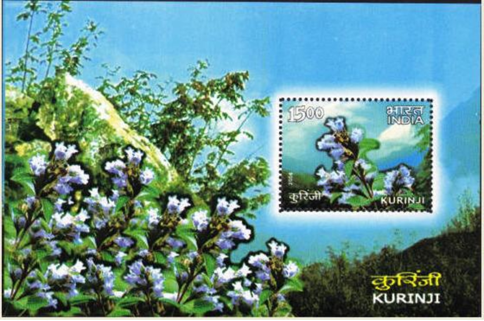 5X INDIA 2006 Save Kurinji Campaign; Miniature Sheet, MINT - Unused Stamps