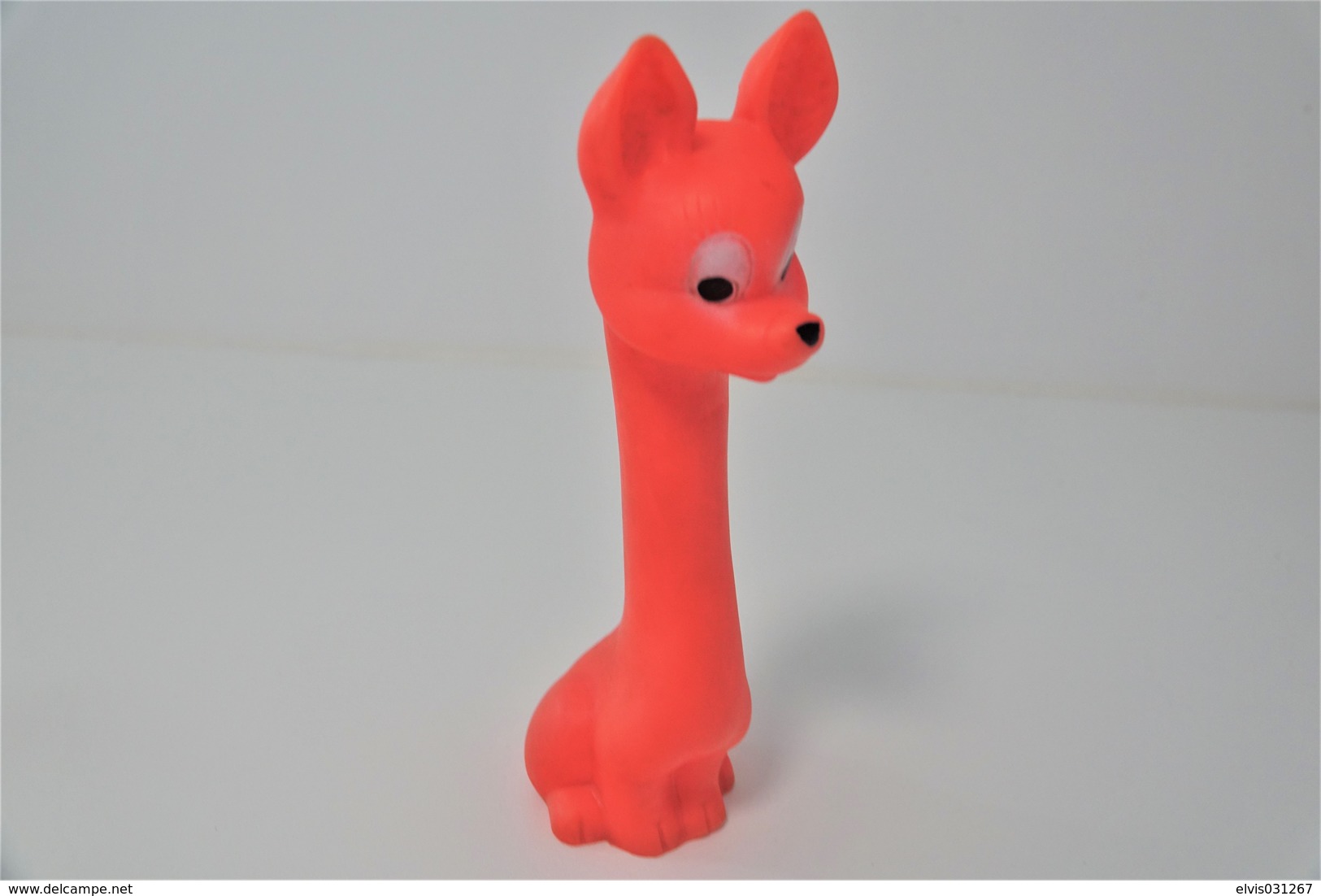 PIEPER POUET SQUEAKY: LONG NECK DOG  - L=21 - Rubber - Vinyl -19**'s - Schtroumpfs