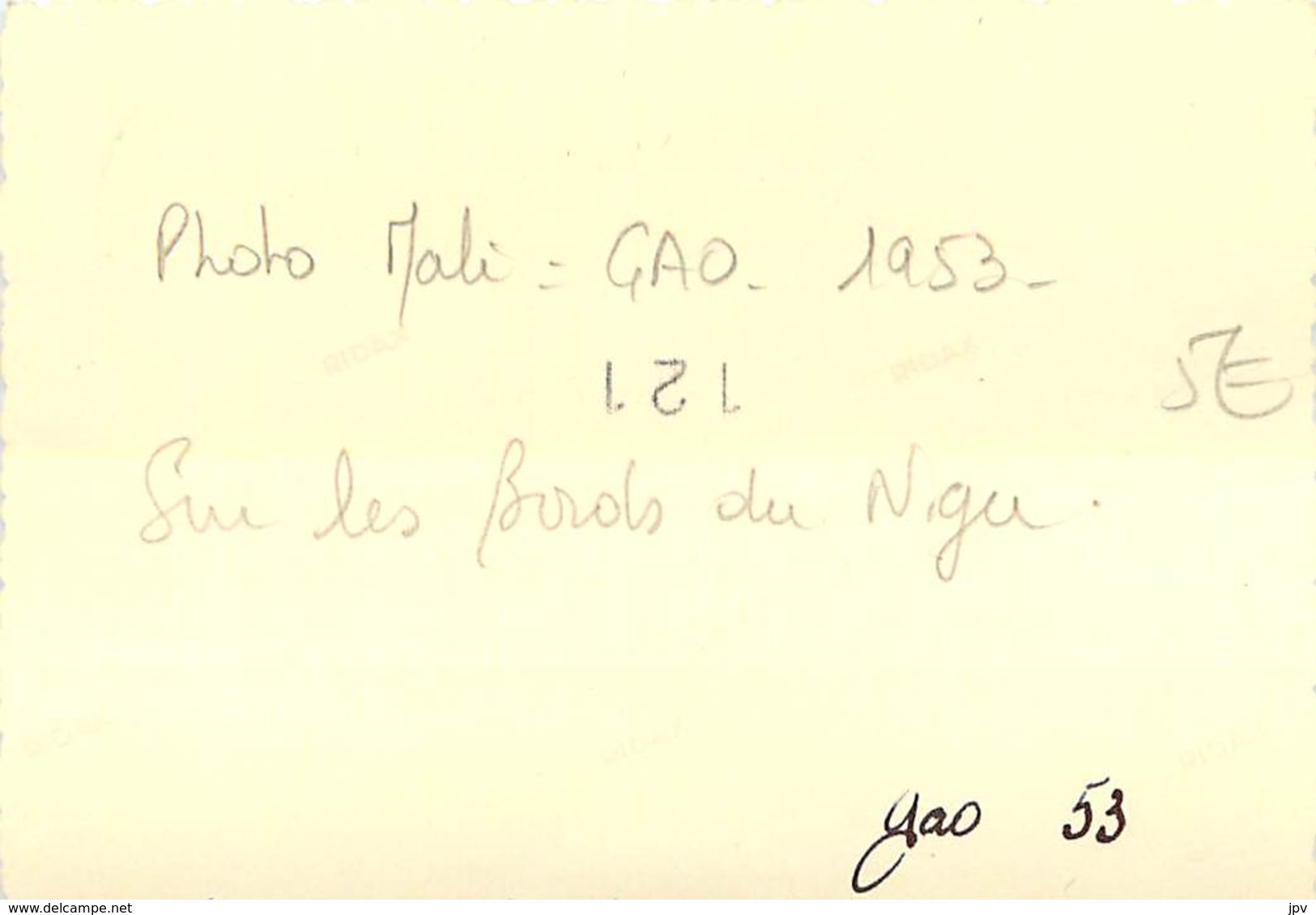 MALI - GAO - SUR LES BORDS DU NIGER - 1953 - Lieux