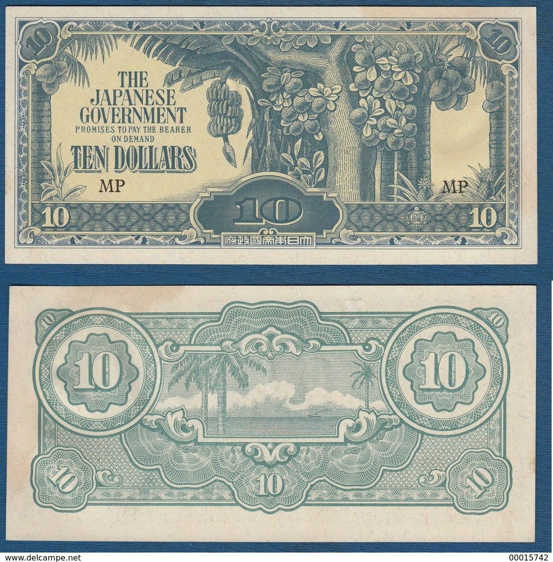 Malaya  Japanese Occupation WW2, 10 Dollars, The Japanese Government UNC D-0141 - Malaysia