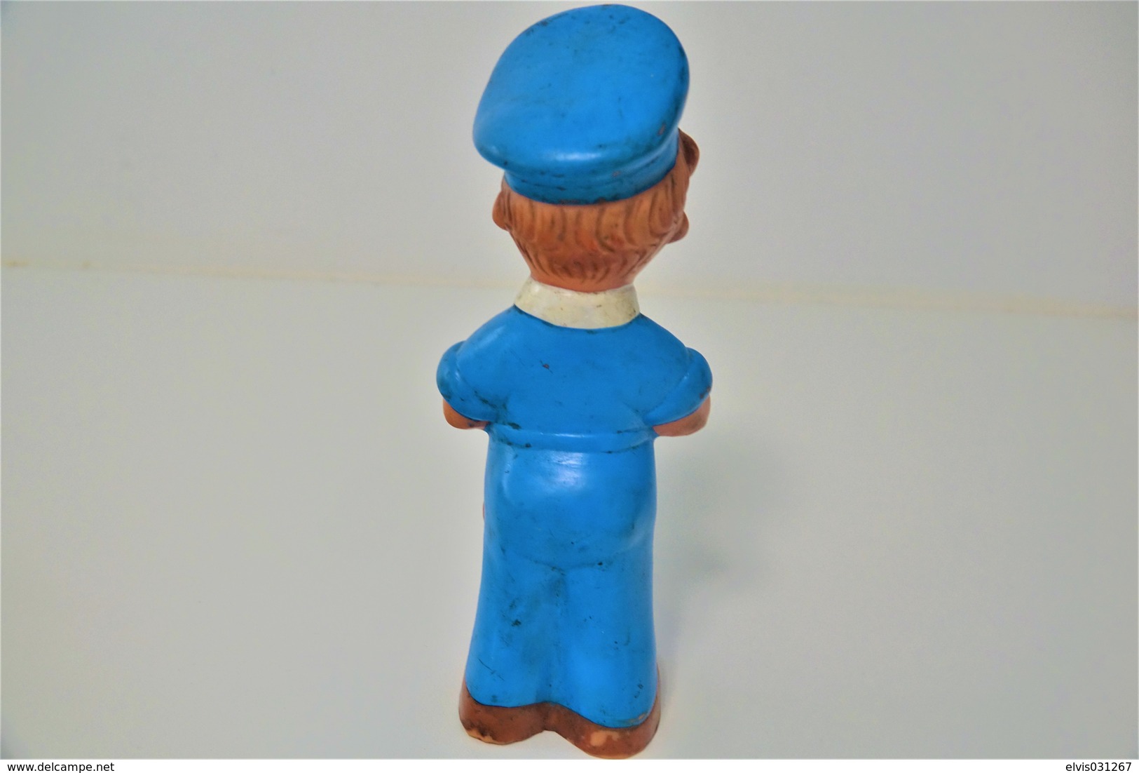 PIEPER POUET SQUEAKY: SICA GARAGIST GARAGE MECANICIEN MECHANIC - L=21 - Rubber - Vinyl -1965 's - Smurfs