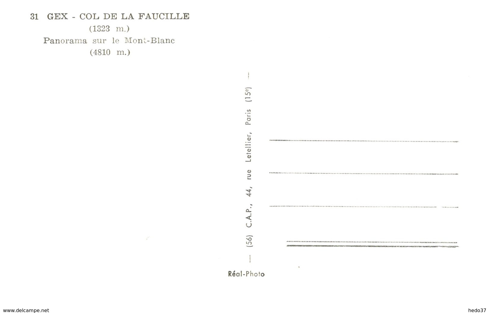 Gex - Col De La Faucille - Gex