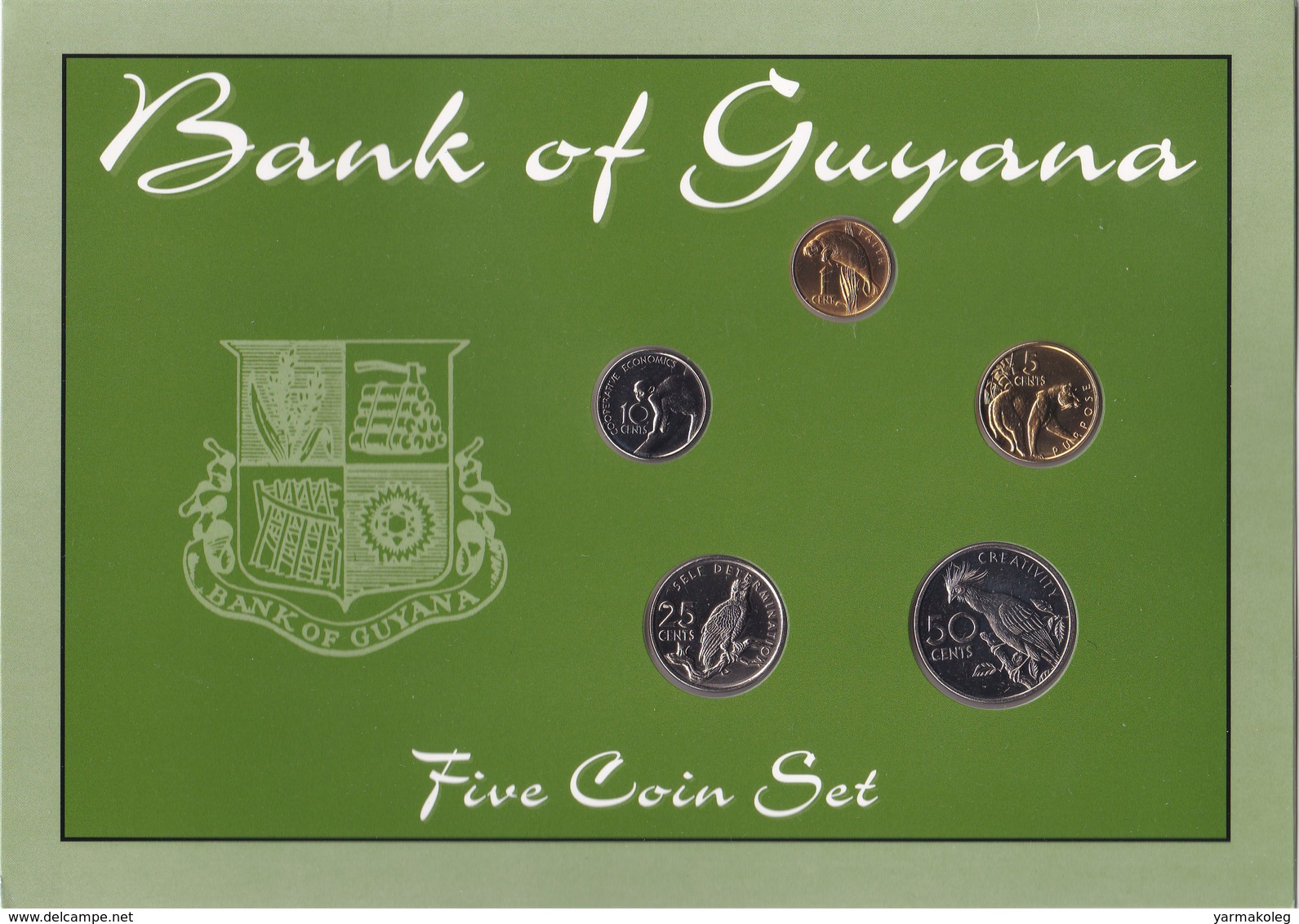 Guyana 5 Coins Set 1976-1980 - Guyana