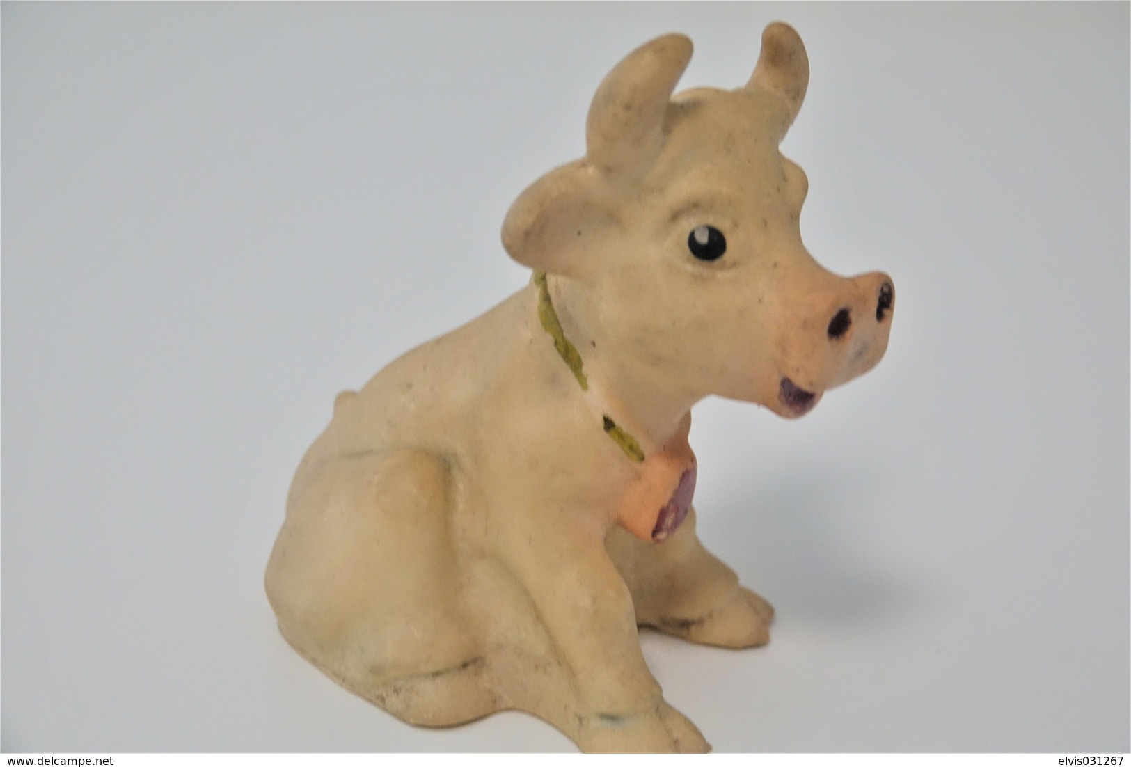 PIEPER POUET SQUEAKY: UNKNOWN COW - L=11 - Rubber - Vinyl -1950's - Schtroumpfs