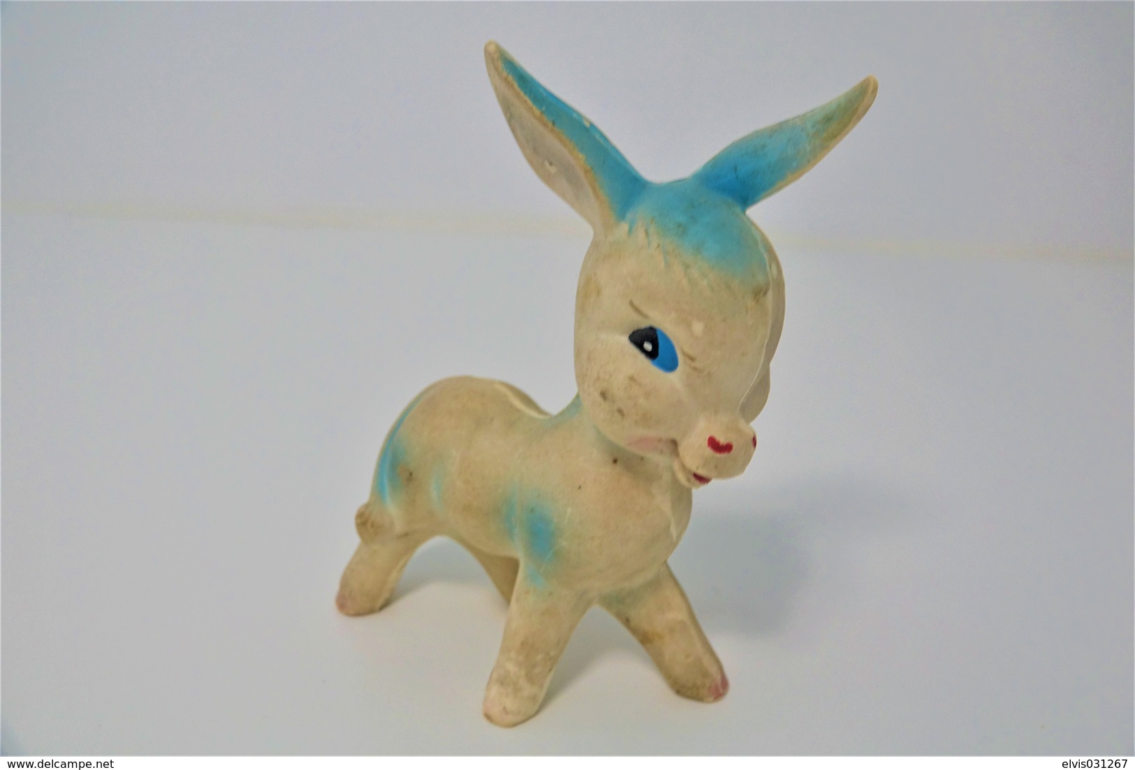 PIEPER POUET SQUEAKY: UNKNOWN DONKEY  - L=17 - Rubber - Vinyl -1950's - Schtroumpfs