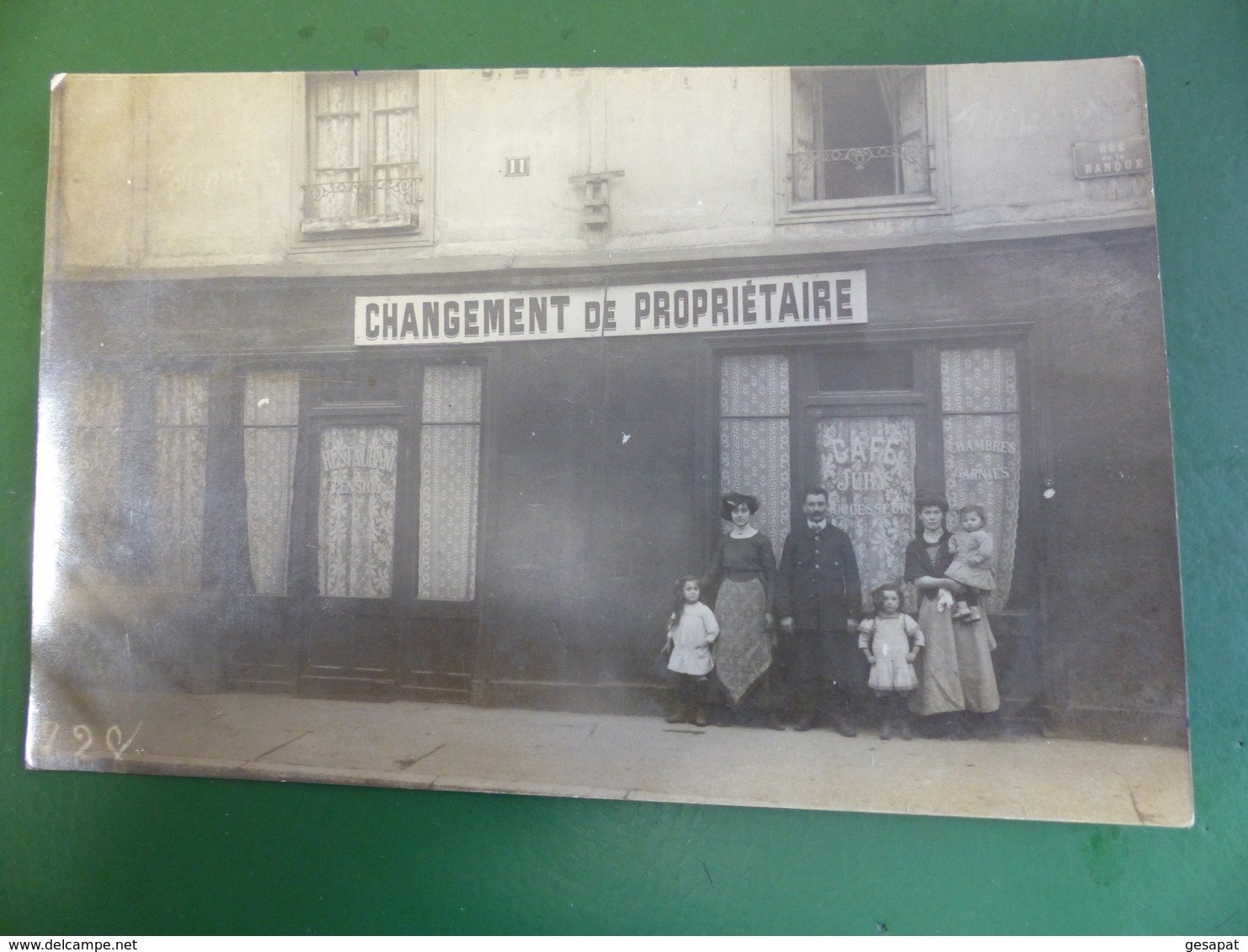 RARE CARTE PHOTO CAFE JEANNE CHALON SUR SAONE ANIMEE  ECRITE - Chalon Sur Saone