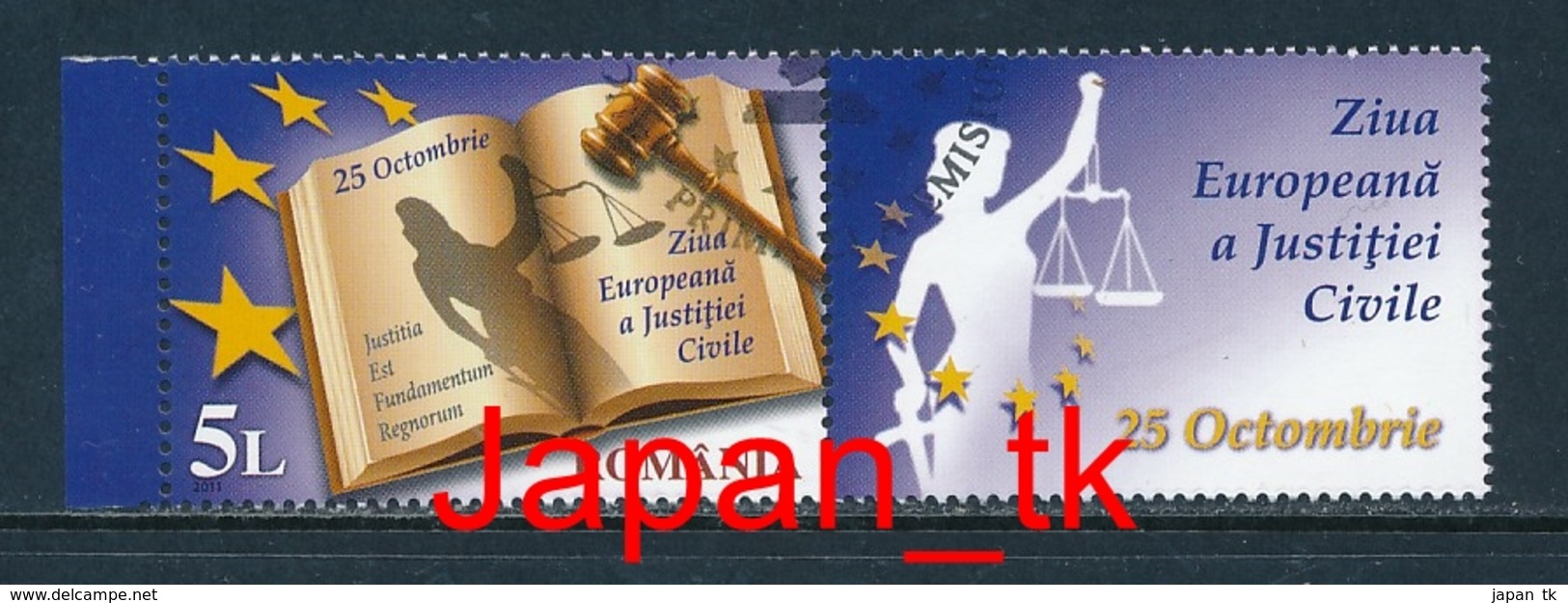 RUMÄNIEN  Mi. Nr. 6570 Europäischer Tag Der Ziviljustiz - Europa Mitläufer - 2011 - Used - 2011