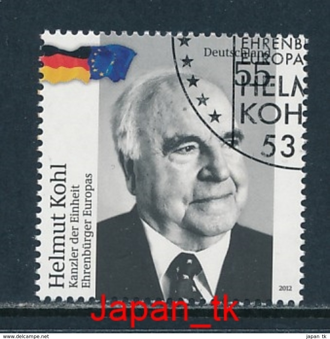 GERMANY Mi. Nr. 2960 Helmut Kohl (1930-2017), Politiker, Ehrenbürger Europas - Europa Mitläufer - 2012 - Used - 2012