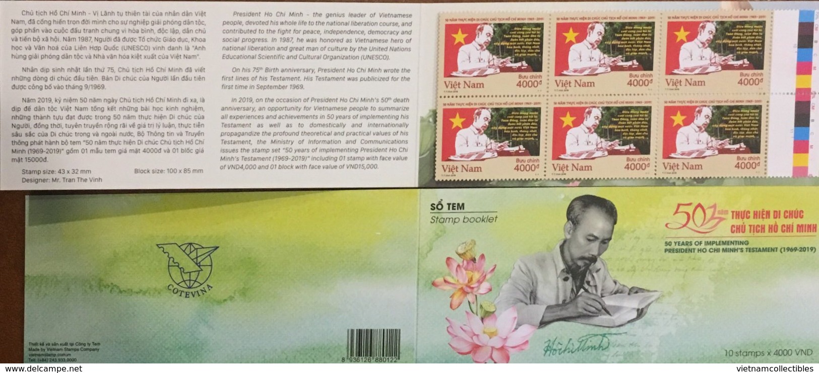 Viet Nam Vietnam Booklet Issued On 27th Of Aug 2019 : 50th Years Of Pres. Ho's Testament (Ms1114) - Vietnam