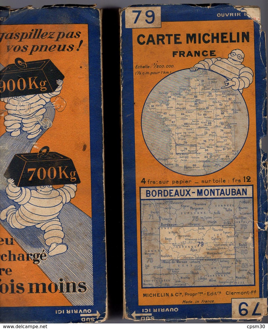 Carte Géographique MICHELIN - N° 079 BORDEAUX - MONTAUBAN N ° 2640-24 - Cartes Routières