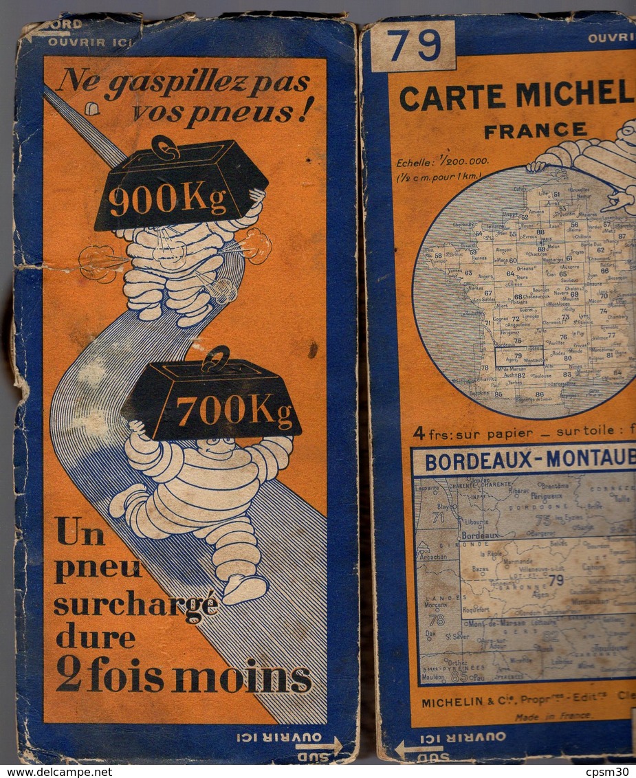 Carte Géographique MICHELIN - N° 079 BORDEAUX - MONTAUBAN N ° 2640-24 - Cartes Routières