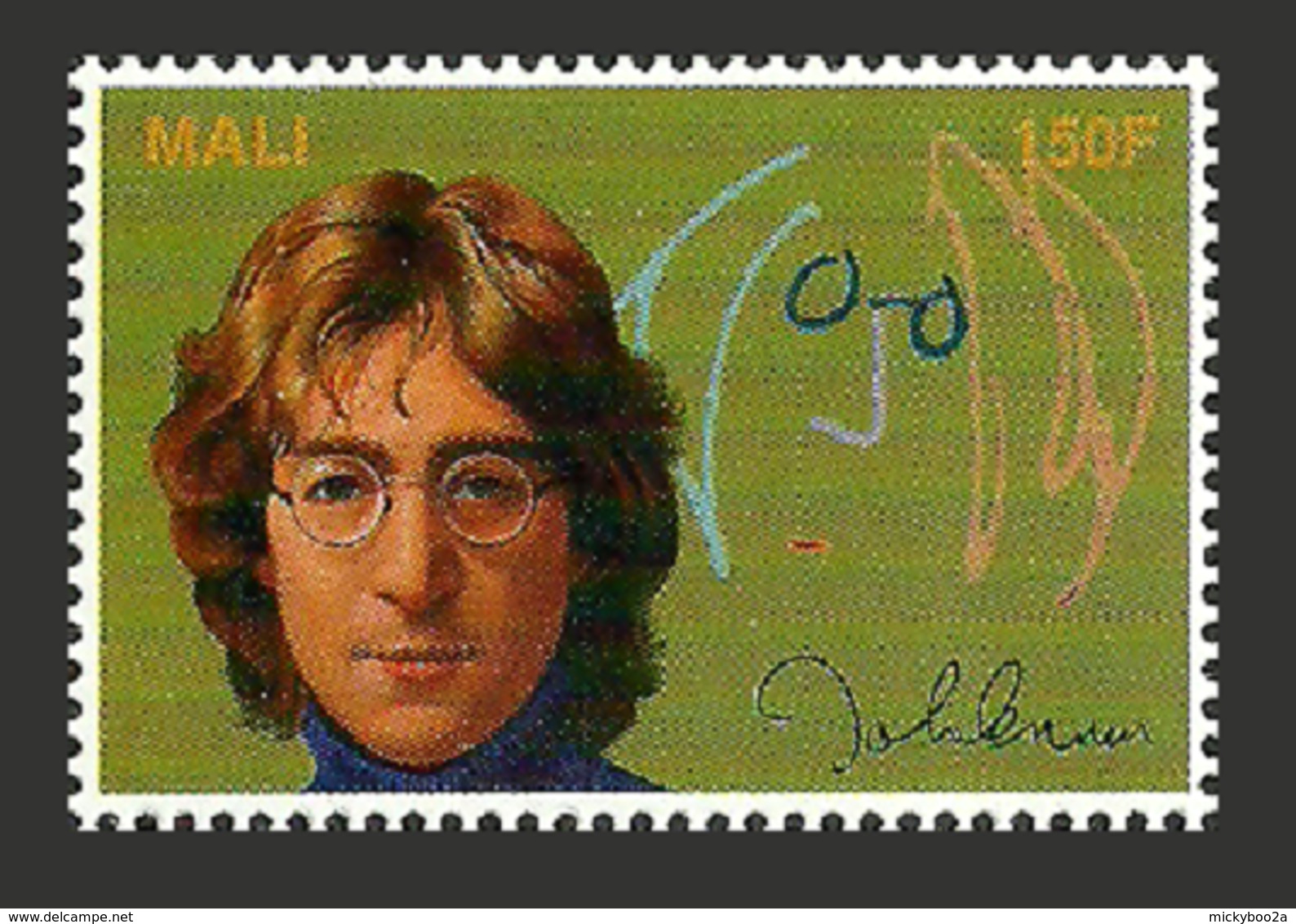 MALI 1995 POP ROCK MUSIC JOHN LENNON 15TH DEATH ANNIVERSARY SET MNH - Mali (1959-...)