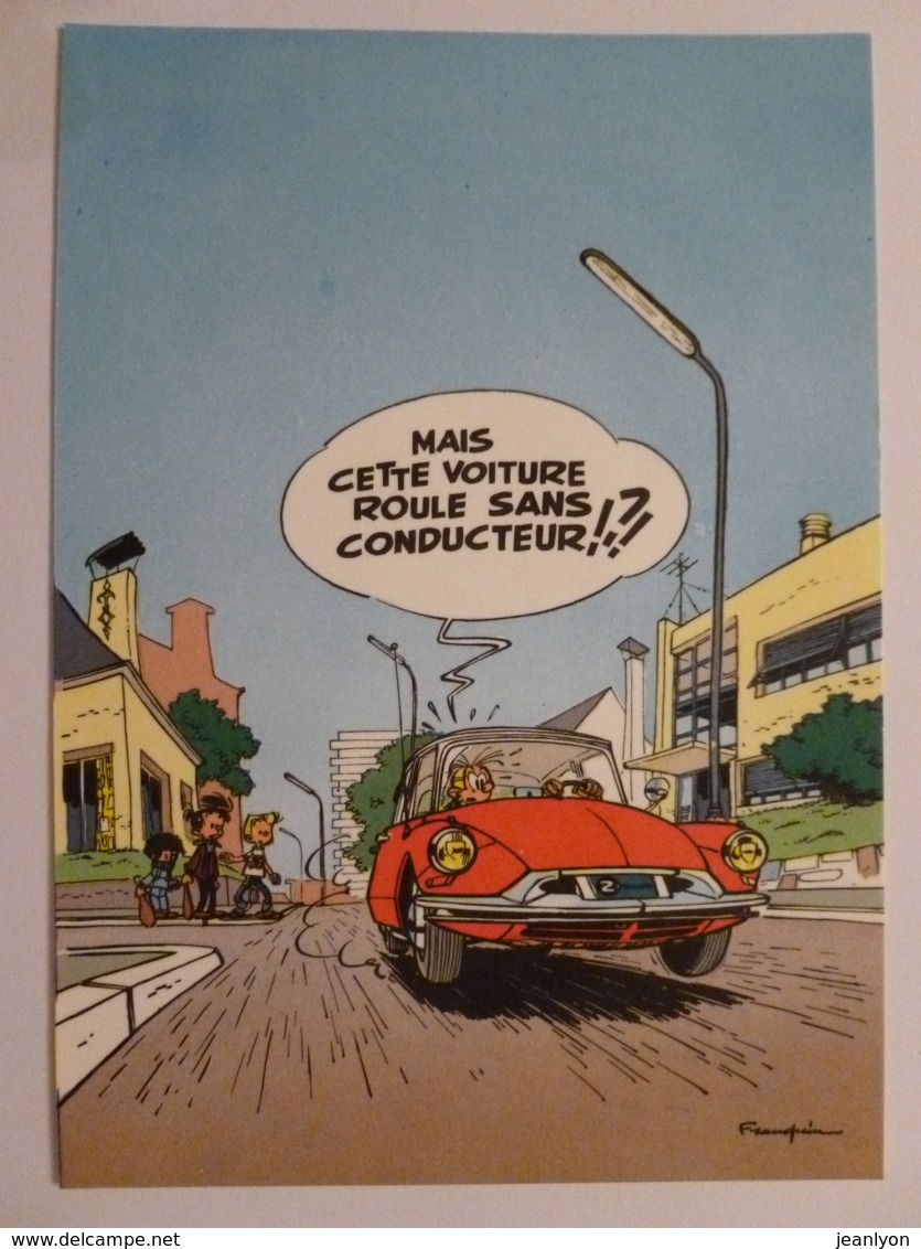 SPIROU - VOITURE Sans Conducteur - Illustrateur André Franquin - Carte Postale Trésors Journal De Spirou - Comics