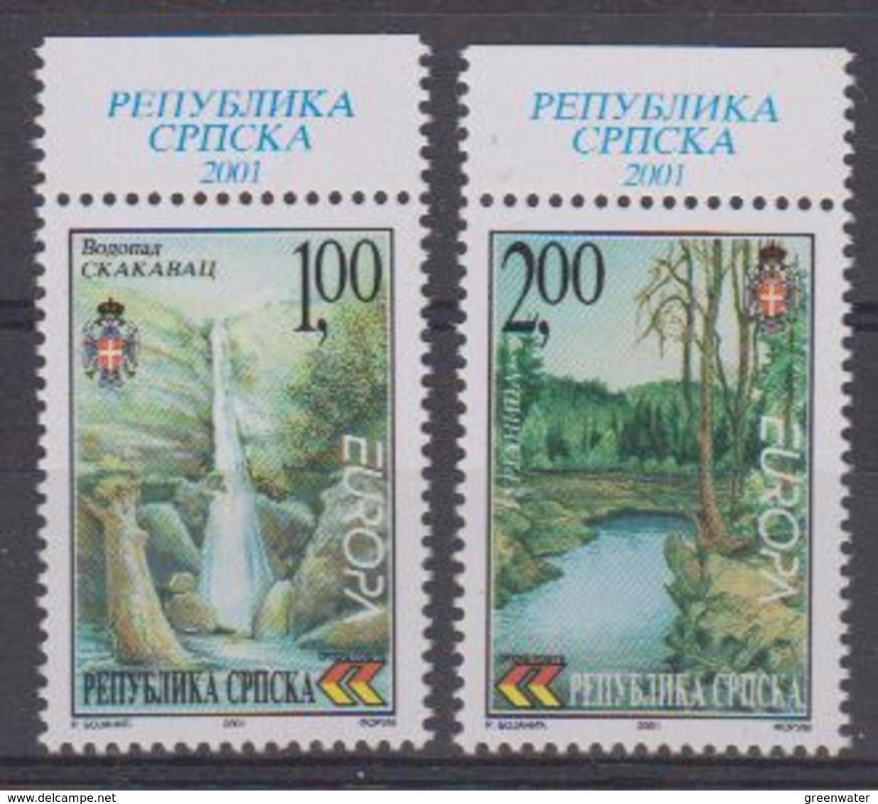 Europa Cept 2001 Bosnia/Herzegovina Serbia 2v (+margin) ** Mnh (44408) - 2001