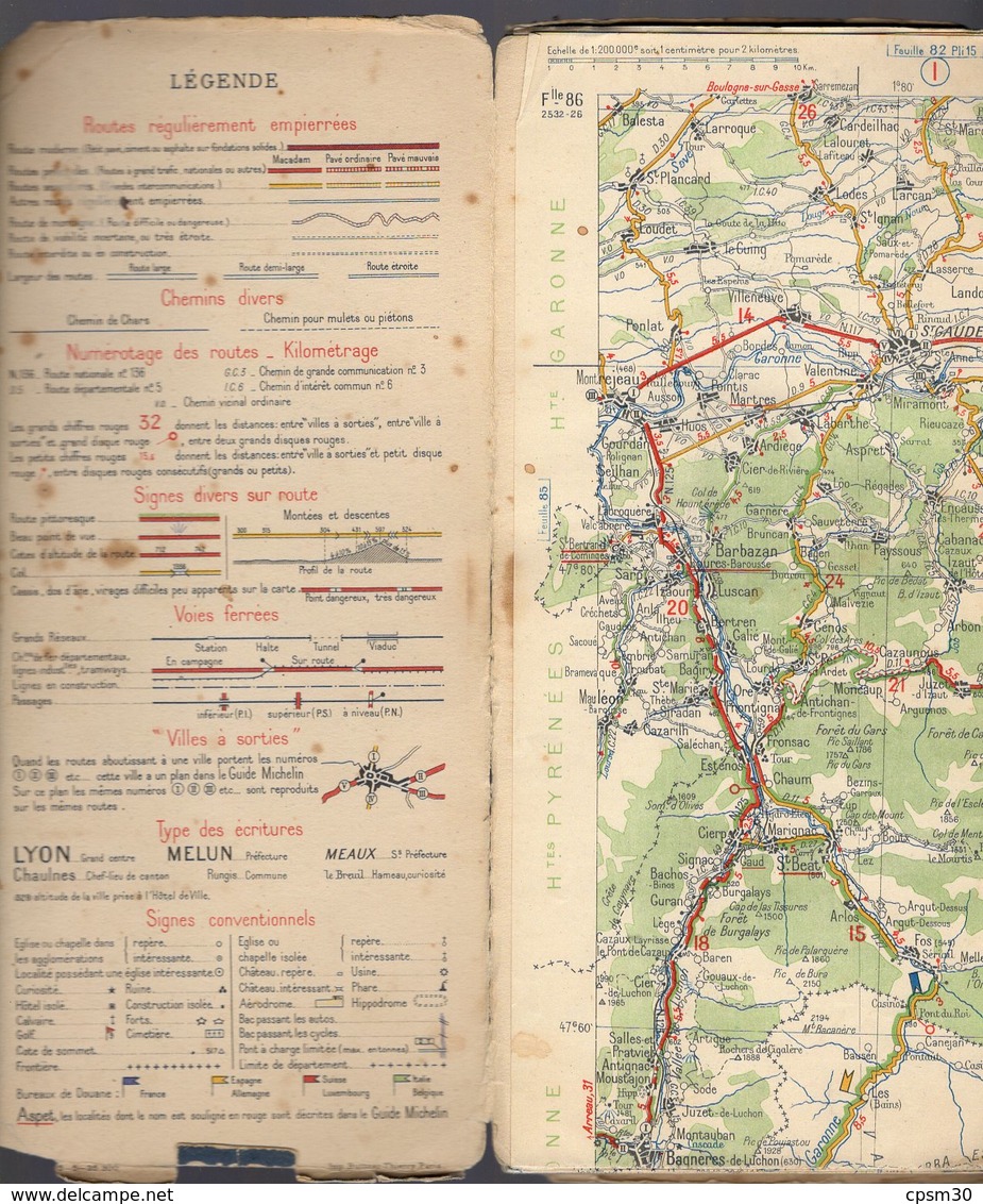 Carte Géographique MICHELIN - N° 086 FOIX - PERPIGNAN - N° 2532-26 - Cartes Routières