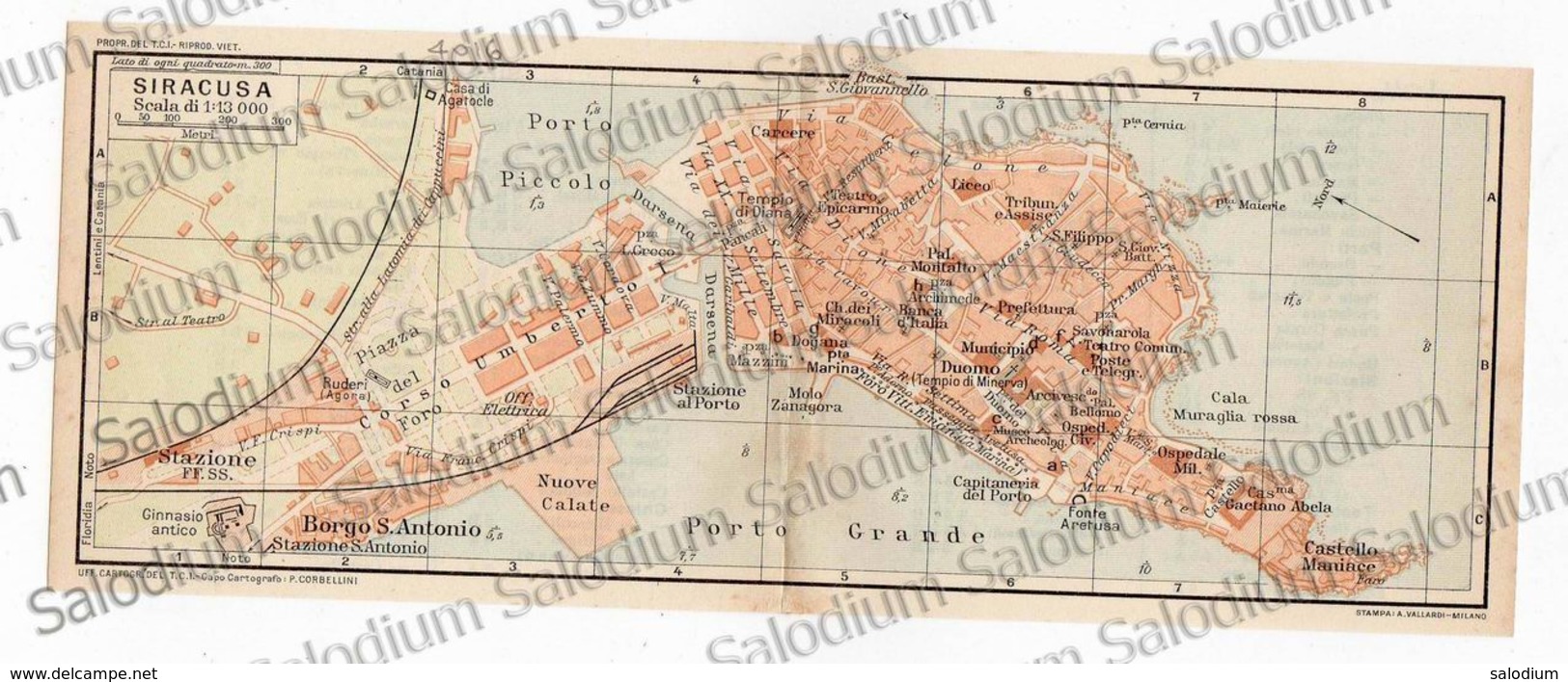 1910 - SIRACUSA  - SICILIA  - Mappa Cartina - Altri & Non Classificati