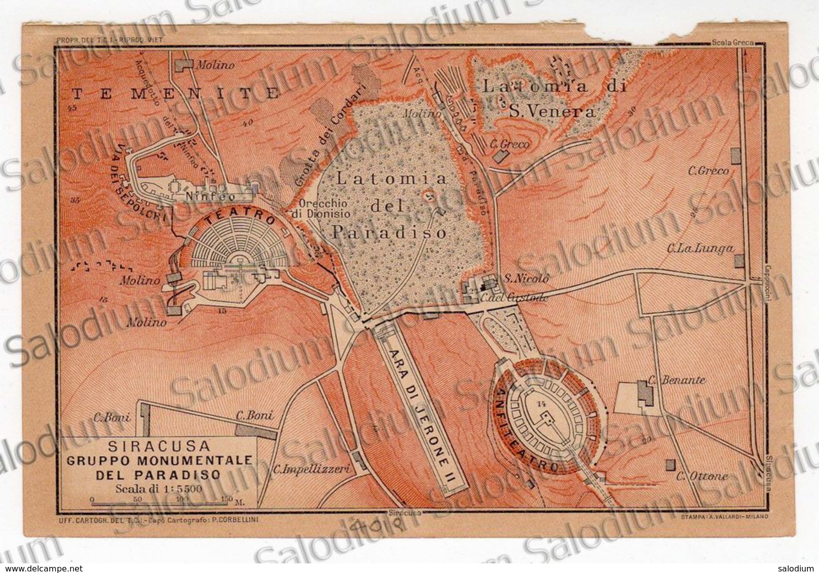 1910 - SIRACUSA  - SICILIA  - Mappa Cartina - Altri & Non Classificati