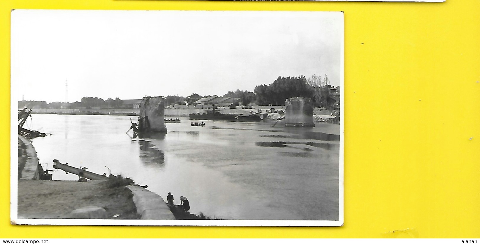 ARLES Bombardé 1944 Carte Photo Le Pont (George) Bouches Du Rhône (13) - Arles