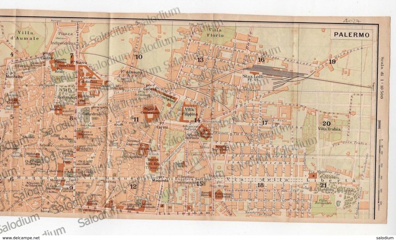 PALERMO - SICILIA  - Mappa Cartina - Altri & Non Classificati