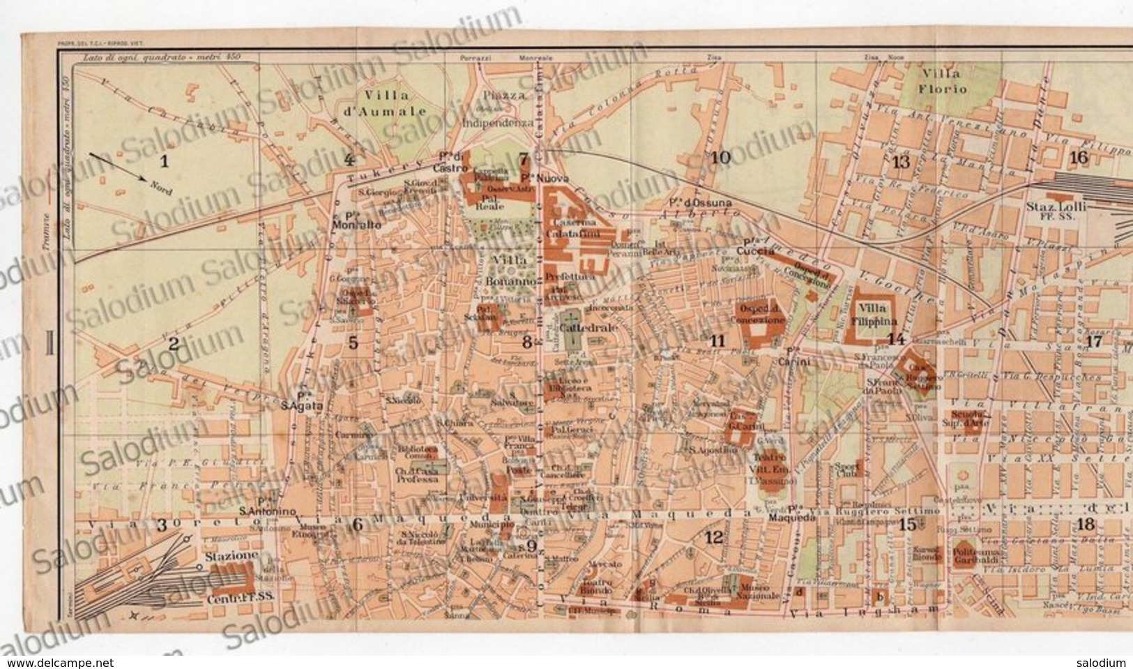 PALERMO - SICILIA  - Mappa Cartina - Altri & Non Classificati