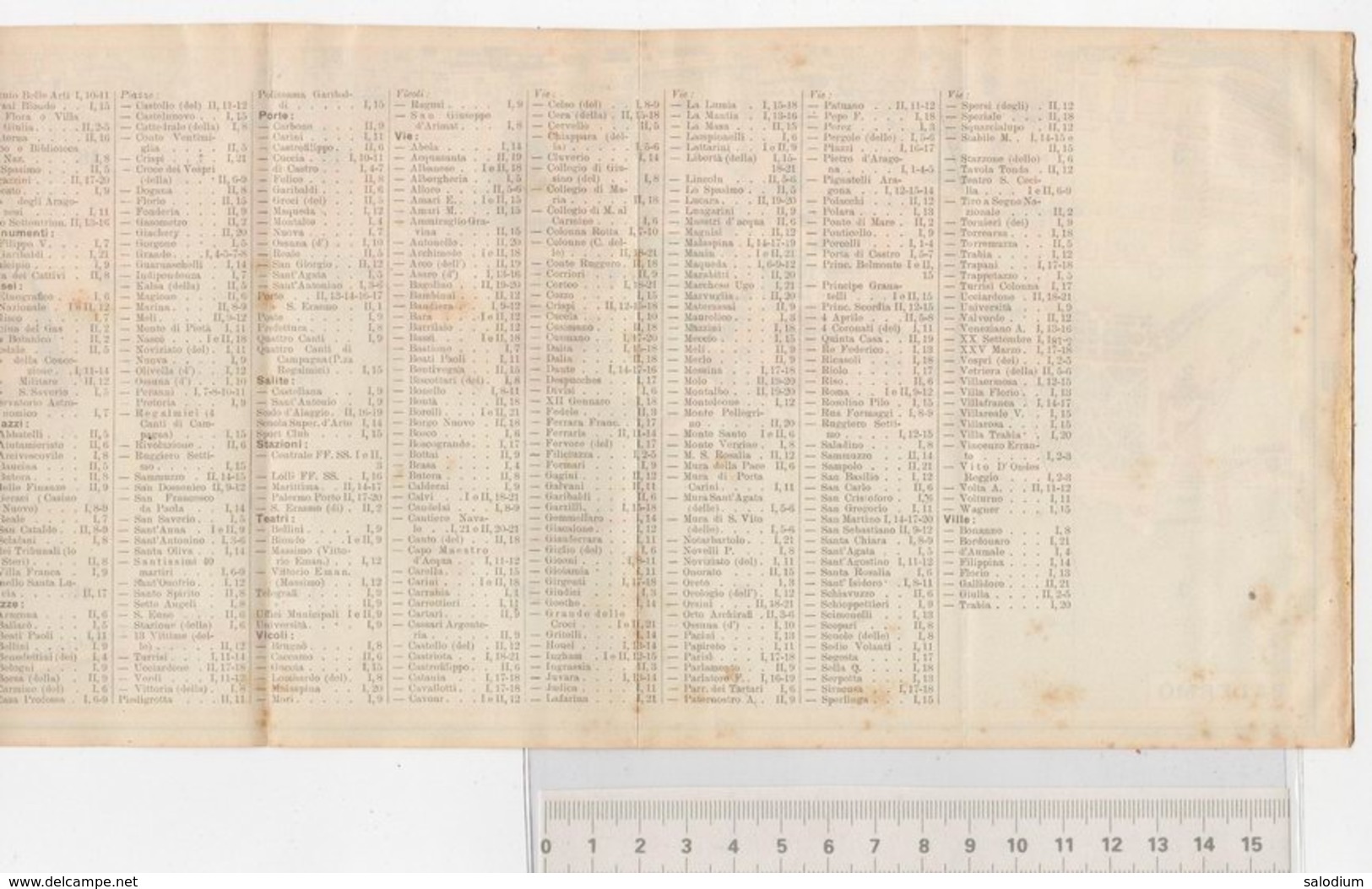 PALERMO - SICILIA  - Mappa Cartina - Altri & Non Classificati