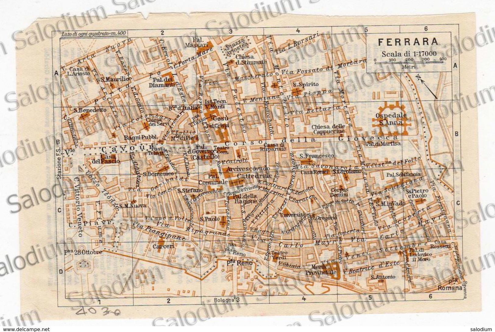 FERRARA  - Mappa Cartina - Altri & Non Classificati