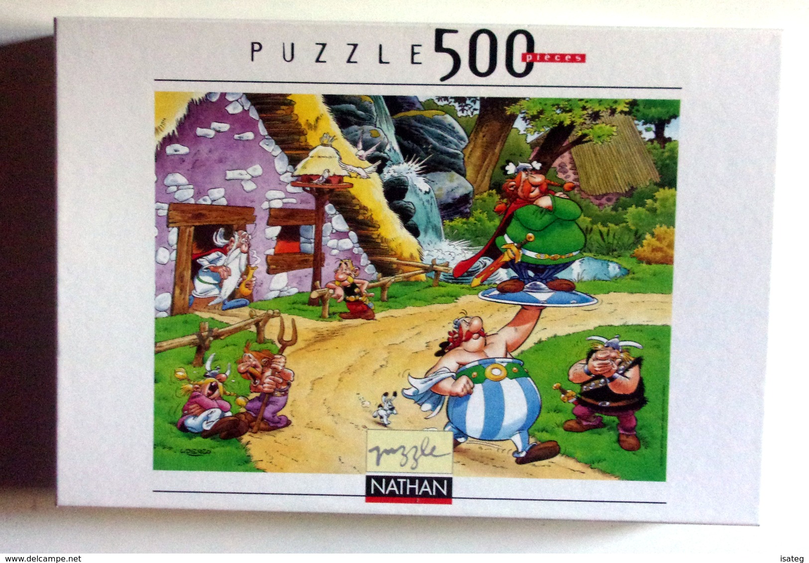 Puzzle Vintage Obelix Porteur - 500 Pieces - Nathan 2001 - Rompecabezas