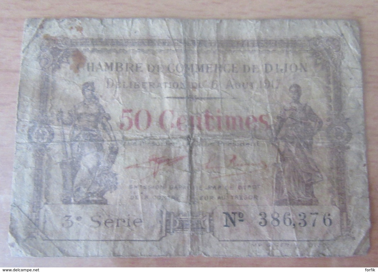 Achat Immédiat - 5 Billets De Banque Dont Chambre De Commerce De Dijon 1917 Et Faux 10f ASCO "Scolaire" - Voir Détails - Otros & Sin Clasificación