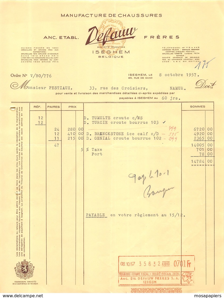 ISEGHEM - Manufacture De Chaussures DEFAUU - 1950 - ...