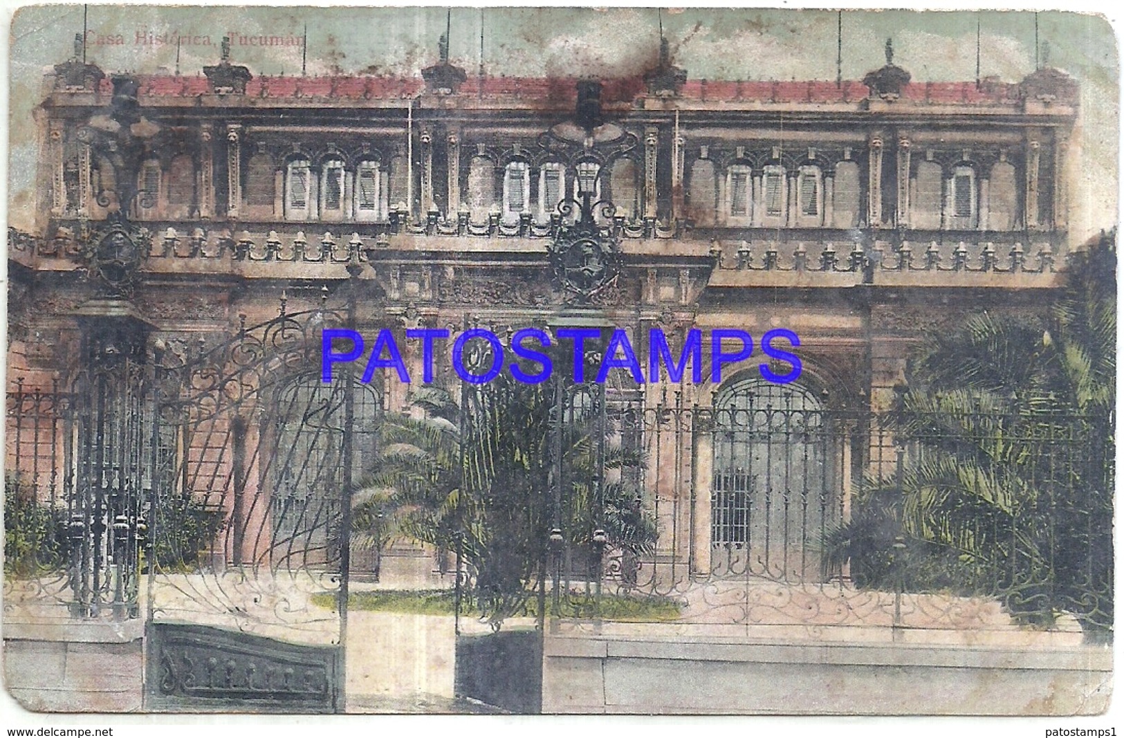 118699 ARGENTINA TUCUMAN CASA HISTORICA DAMAGED FALTA PARTE DE ATRAS POSTAL POSTCARD - Argentine