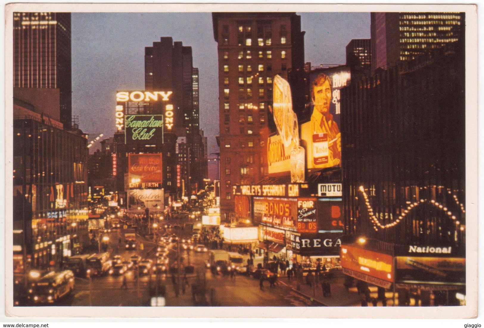 °°° 13801 - USA - NY - NEW YORK - TIMES SQUARE AT NIGHT - 1980 With Stamps °°° - Time Square