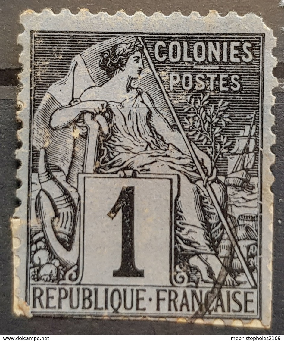 COLONIES FRANCAISES - Canceled - YT 46 - 1c - Alphee Dubois