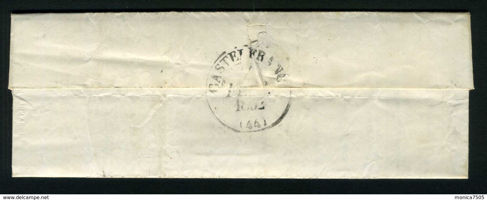 LETTRE  DE  AGEN  CAD  DU  6 FEVRIER  1852  POUR  ALBAS . - 1849-1876: Période Classique